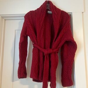 Carraig Donn Wool Sweater Cardigan Ireland
Cozy Red Cable Knit Sweater